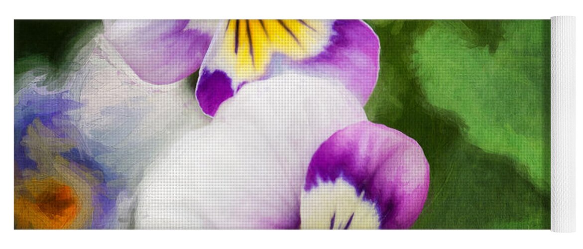 Pansies Yoga Mat featuring the photograph Happy Pansey Faces by Mary Jo Allen