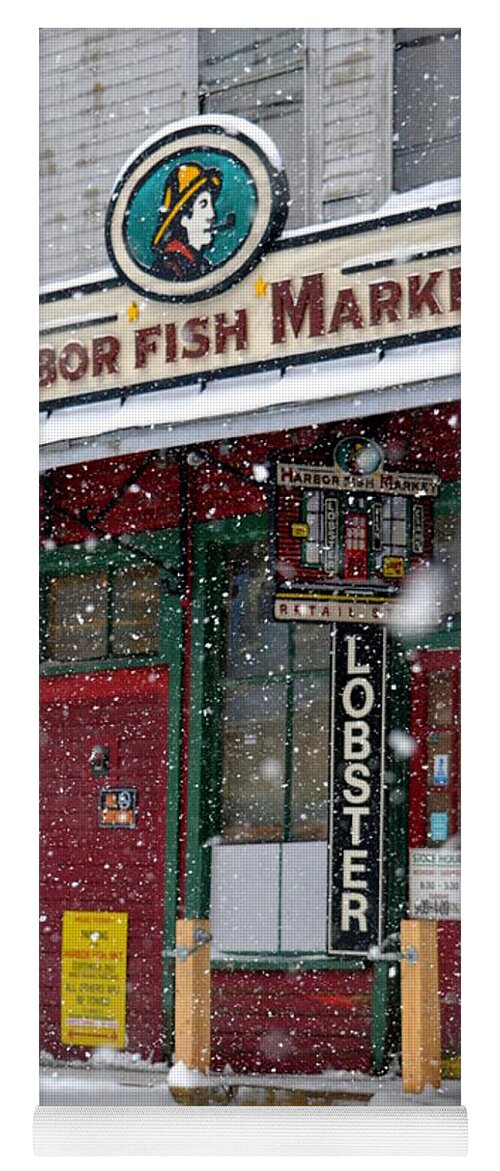 Snow Yoga Mat featuring the photograph Harbor Fish Market by Colleen Phaedra