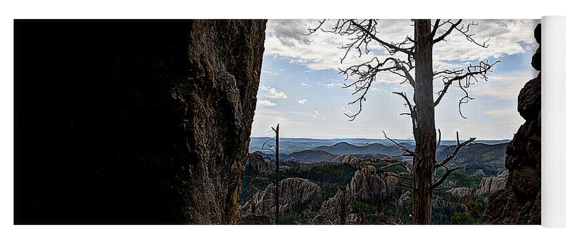 Park Yoga Mat featuring the photograph Harney Peak Lookout by Deborah Klubertanz
