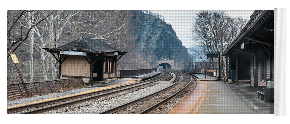Csx Yoga Mat featuring the photograph Harpers Ferry Train Station by Thomas Marchessault