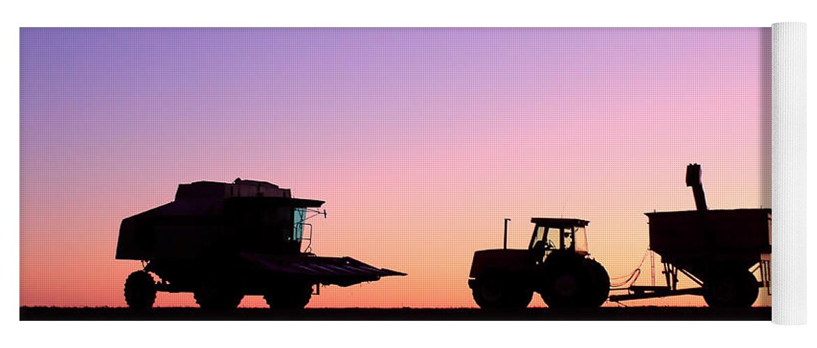 Backlit Yoga Mat featuring the photograph Harvest Sky by Todd Klassy