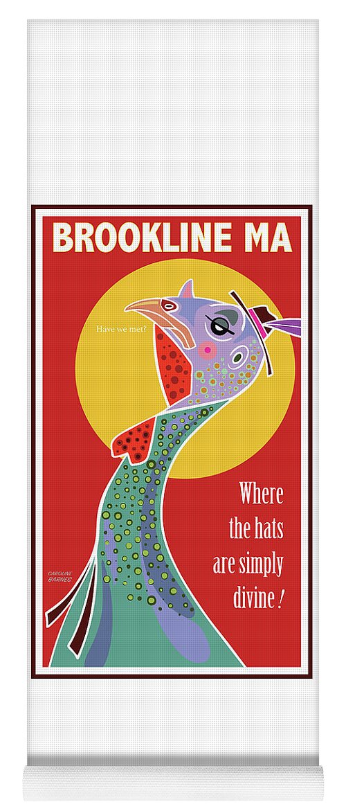Brookline Turkeys Yoga Mat featuring the digital art Do You Like My Hat? by Caroline Barnes
