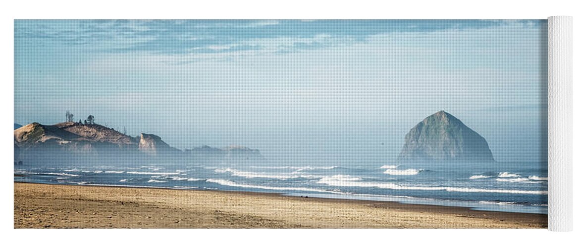 Oregon Coast Yoga Mat featuring the photograph Haystack Rock Pacific City by Tom Singleton