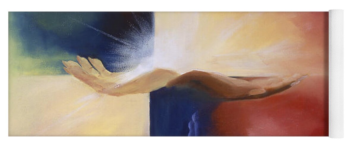 Christian Art Yoga Mat featuring the painting The Gift of Self by Maria Hunt