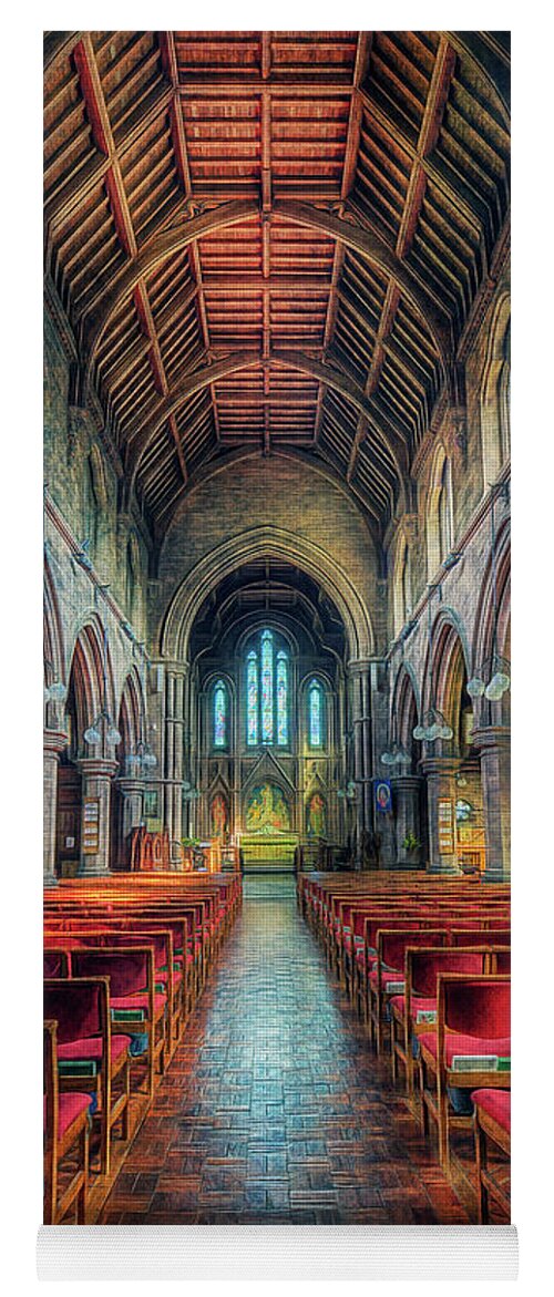 Church Yoga Mat featuring the digital art Heavenly by Ian Mitchell