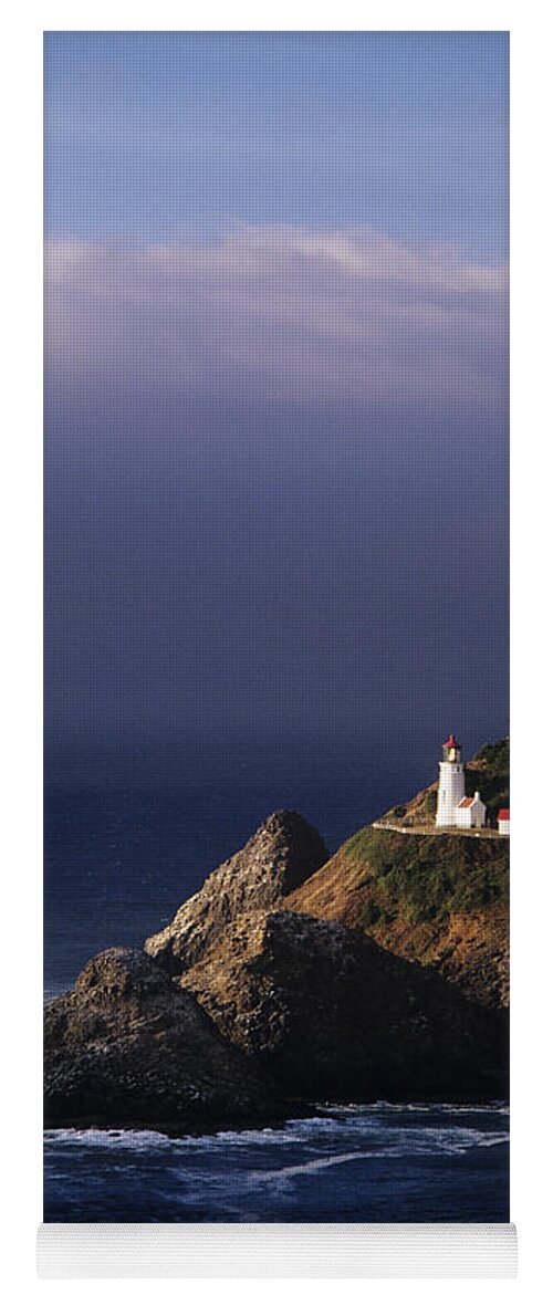 Afternoon Yoga Mat featuring the photograph Heceta Head Lighthouse by Greg Vaughn - Printscapes