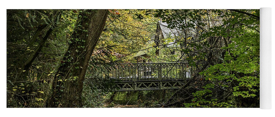 Season Yoga Mat featuring the photograph Hidden Bridge at Offas Dyke by Spikey Mouse Photography