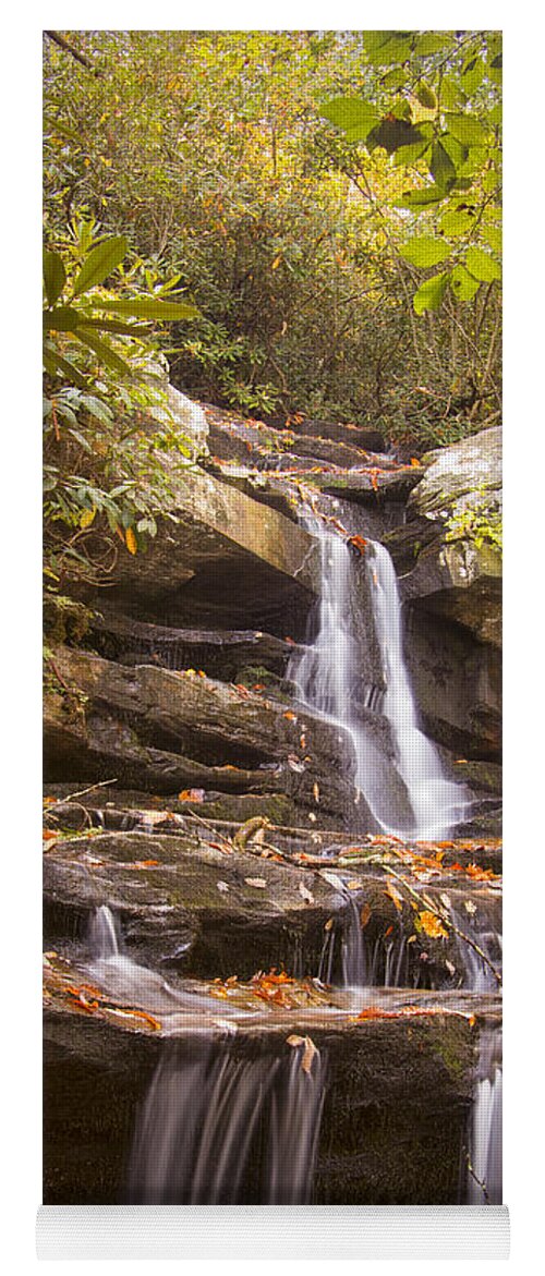 Hidden Falls Yoga Mat featuring the photograph Hidden Falls of Danbury, NC by Bob Decker