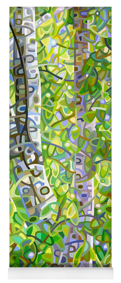 Summer Yoga Mat featuring the painting Hide and Seek by Mandy Budan