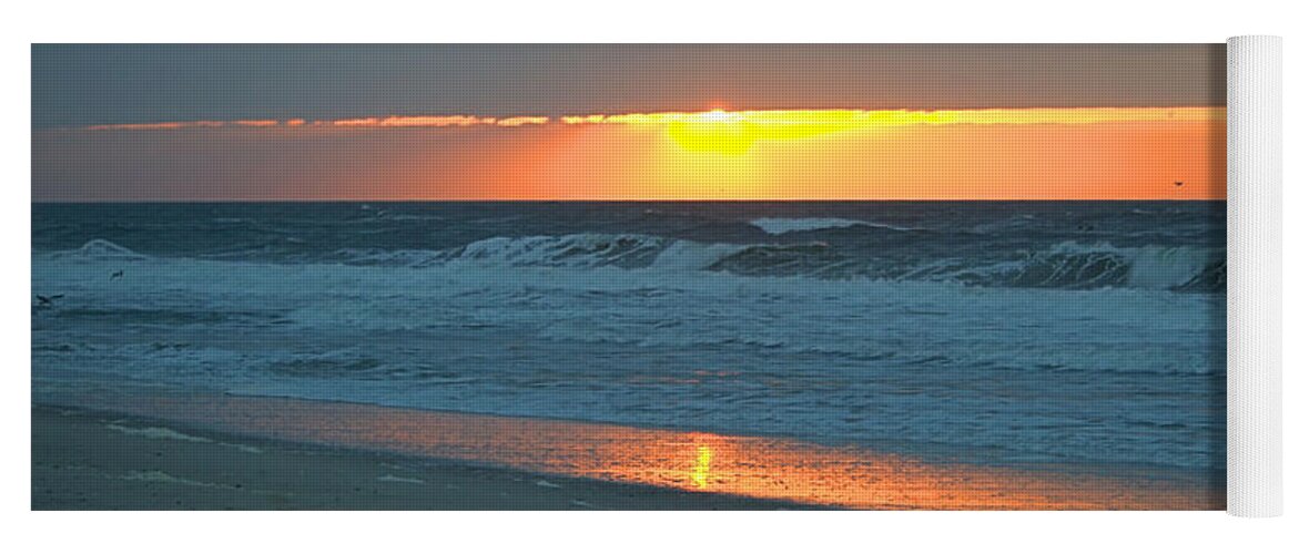 Seas Yoga Mat featuring the photograph High Sunrise by Newwwman