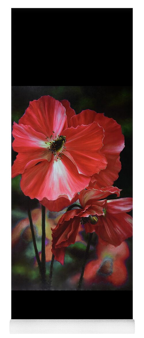 Flowers Yoga Mat featuring the painting Red Himalayan Poppy by Lynne Pittard