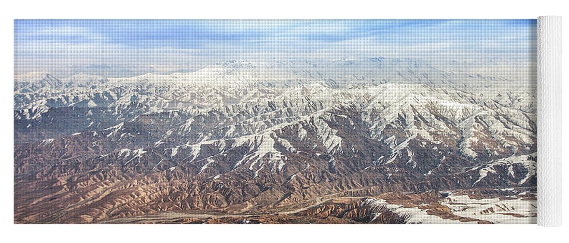 Central Asia Yoga Mat featuring the photograph Hindu Kush Snowy Peaks by SR Green