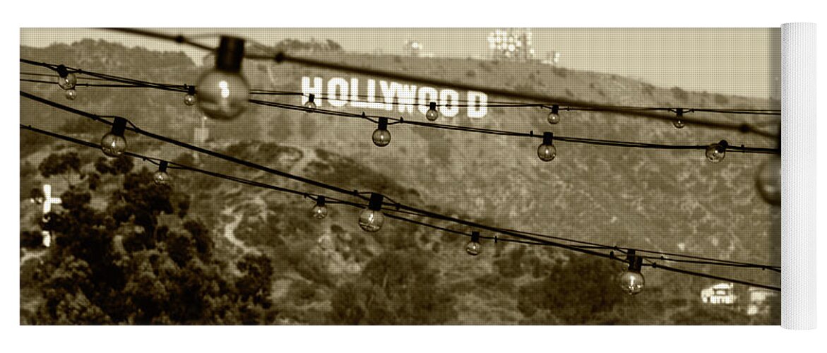 Hollywood Yoga Mat featuring the photograph Hollywood sign on the hill 4 by Micah May