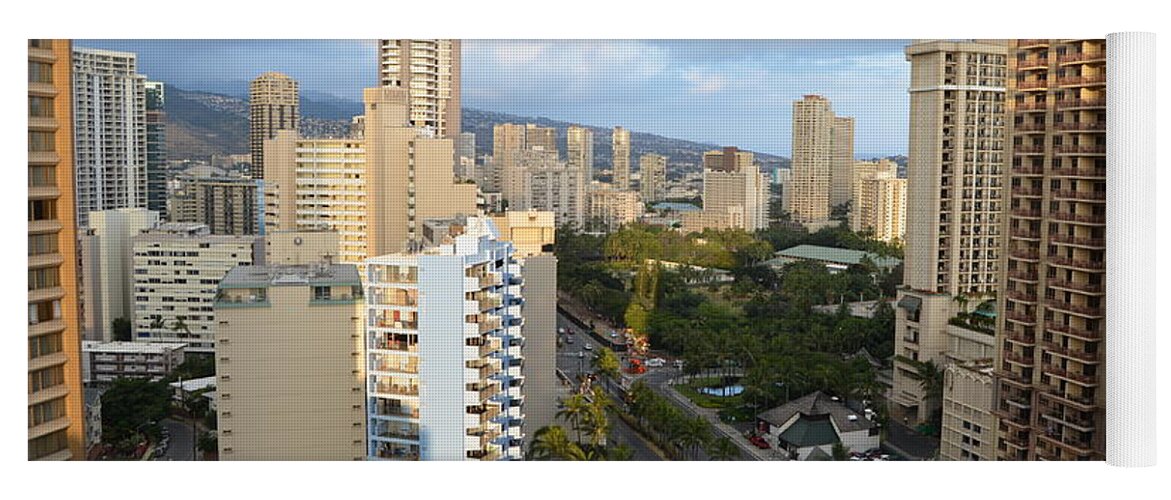Hawaii Yoga Mat featuring the photograph Honolulu 2 by Amy Fose