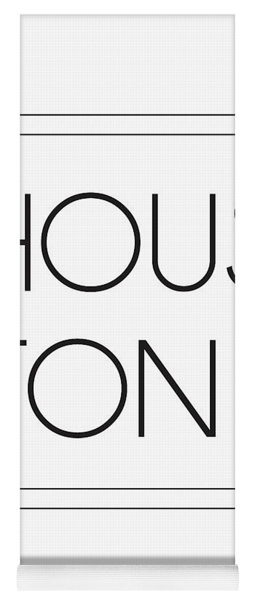Houston Yoga Mat featuring the mixed media Houston, United States Of America - City Name Typography - Minimalist City Posters #1 by Studio Grafiikka
