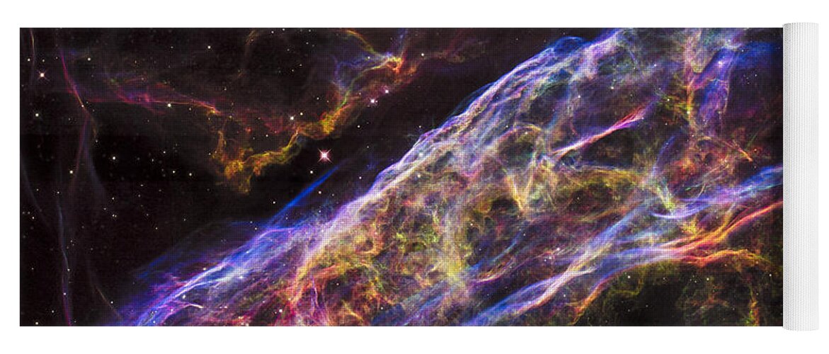 Hubble Yoga Mat featuring the photograph Hubble Zooms in on Shrapnel from an Exploded Star by Eric Glaser