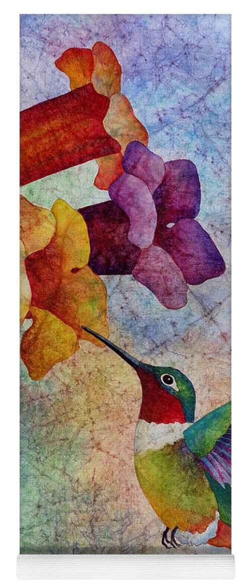 Hummingbird Yoga Mat featuring the painting Hummer Time by Hailey E Herrera