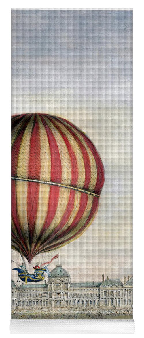 1783 Yoga Mat featuring the photograph Hydrogen Balloon, 1783 by Granger