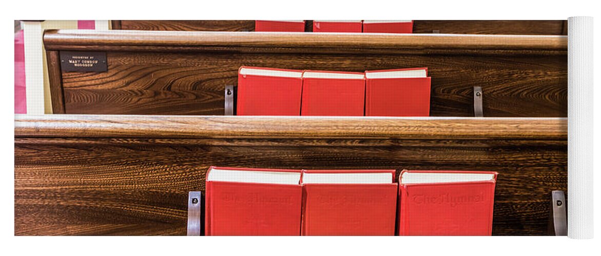 Frederick Yoga Mat featuring the photograph Hymnals by Thomas Marchessault
