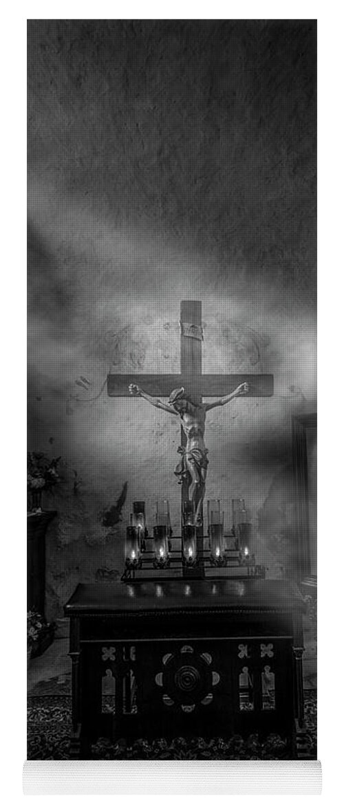 Jesus Yoga Mat featuring the photograph I Am The Light of the World by David Morefield