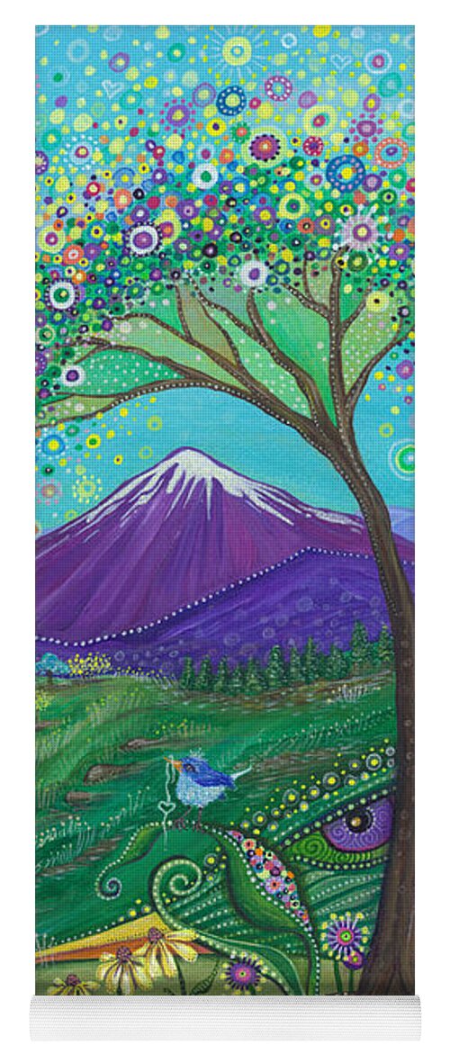 Skies Of Blue Yoga Mat featuring the painting I See Skies of Blue by Tanielle Childers