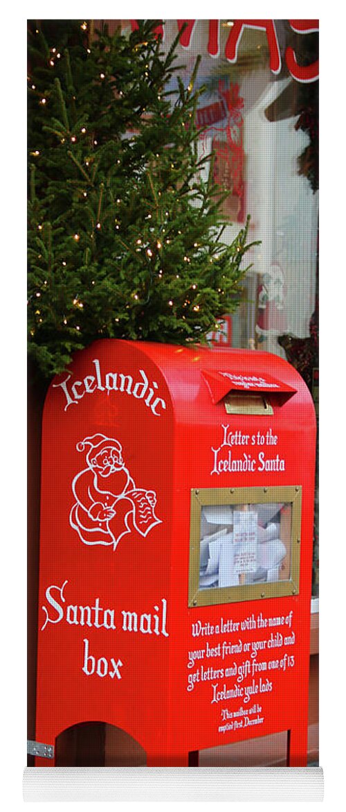 Iceland Mailbox Yoga Mat featuring the photograph Icelandic Santa Mail Box 7340 by Jack Schultz