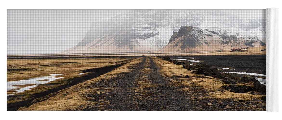 Iceland Yoga Mat featuring the photograph Icelandic mountain winter landscape by Michalakis Ppalis