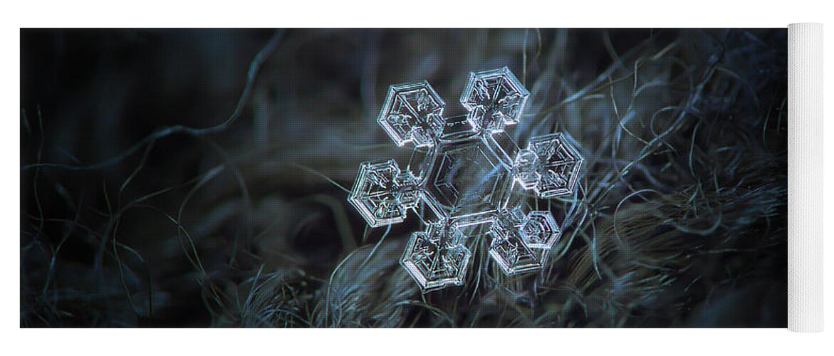 Snowflake Yoga Mat featuring the photograph Icy jewel, panoramic version by Alexey Kljatov
