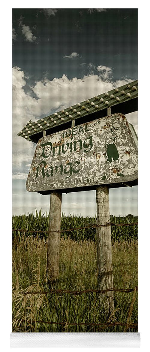 Sign Yoga Mat featuring the photograph Ideal Driving Range by Art Whitton