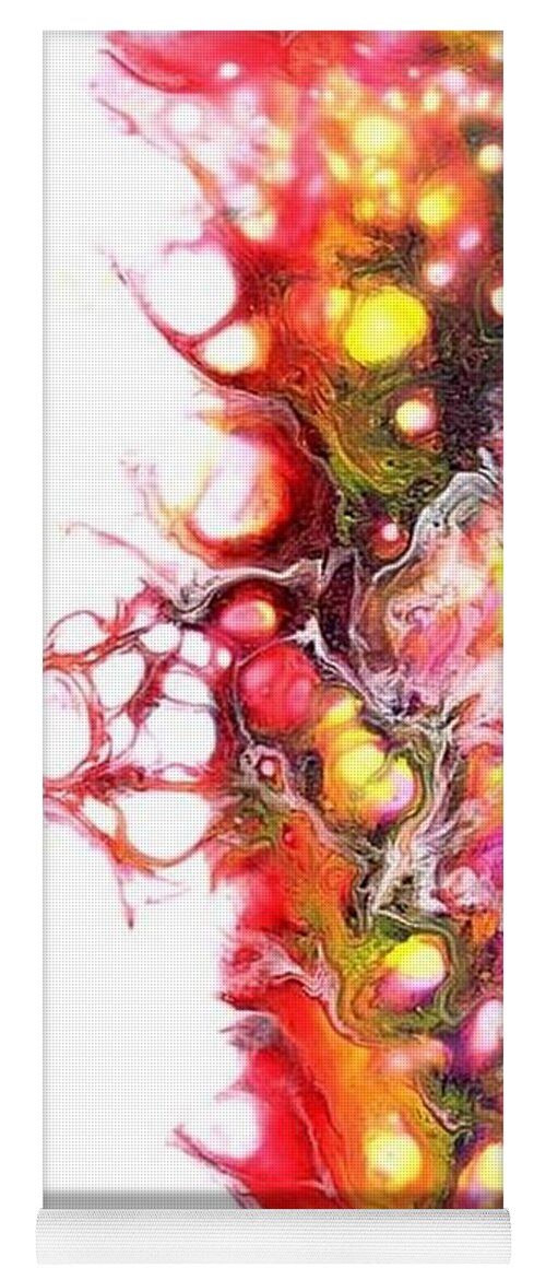 Acrylic Yoga Mat featuring the painting Ignition by Daniela Easter