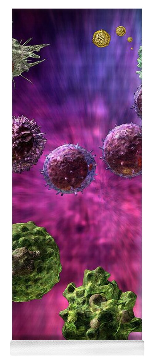 Antigens Yoga Mat featuring the digital art Immune Response Cytotoxic 4 by Russell Kightley