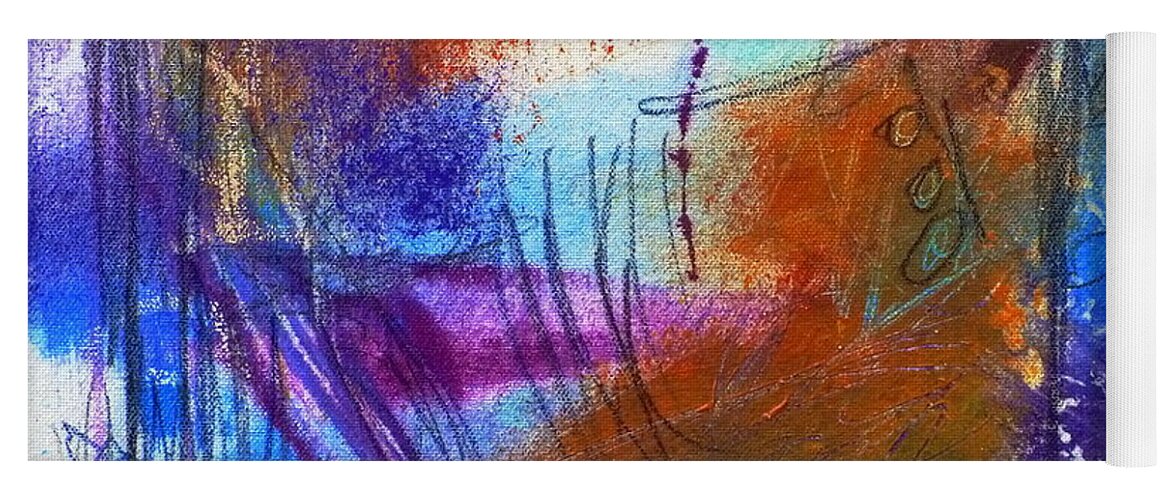 Abstract Painting Yoga Mat featuring the painting In A Summer Sky by Tracy Bonin