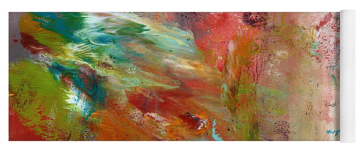 Abstract Yoga Mat featuring the painting In My Dreams- Abstract Art by Linda Woods by Linda Woods