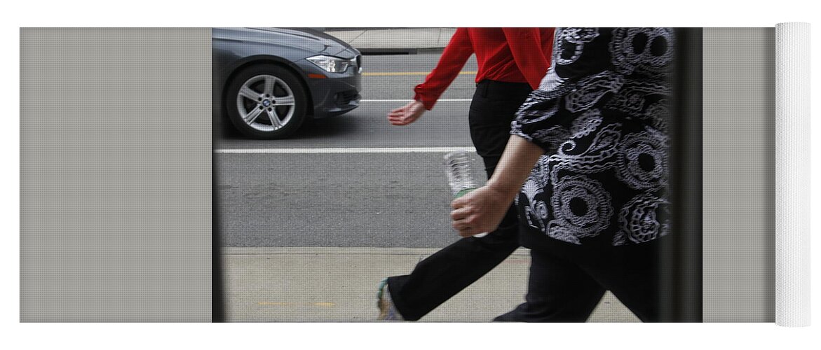 Walking Yoga Mat featuring the photograph In Step by Valerie Collins