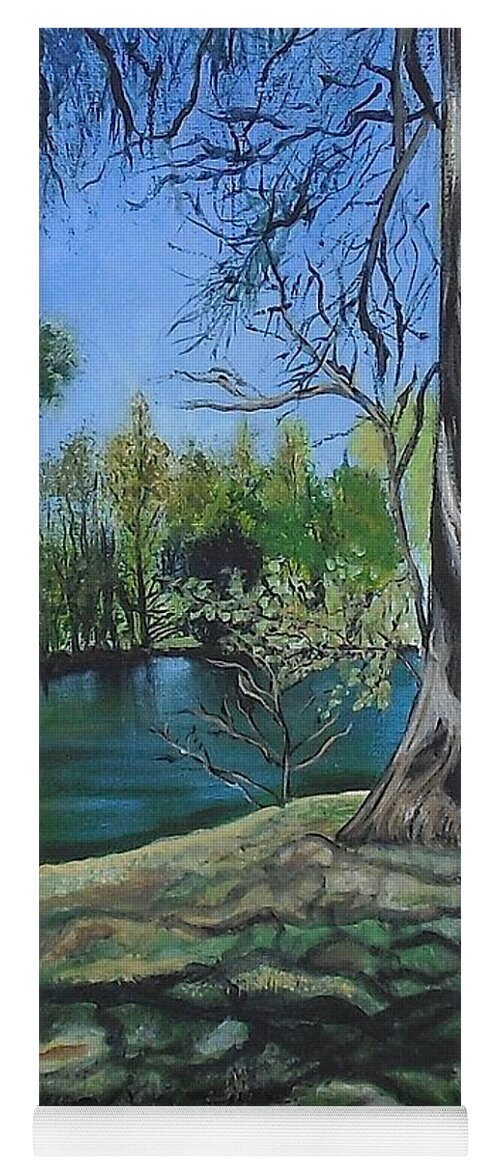 Texas Landscape Yoga Mat featuring the painting In the Shade by Melissa Torres