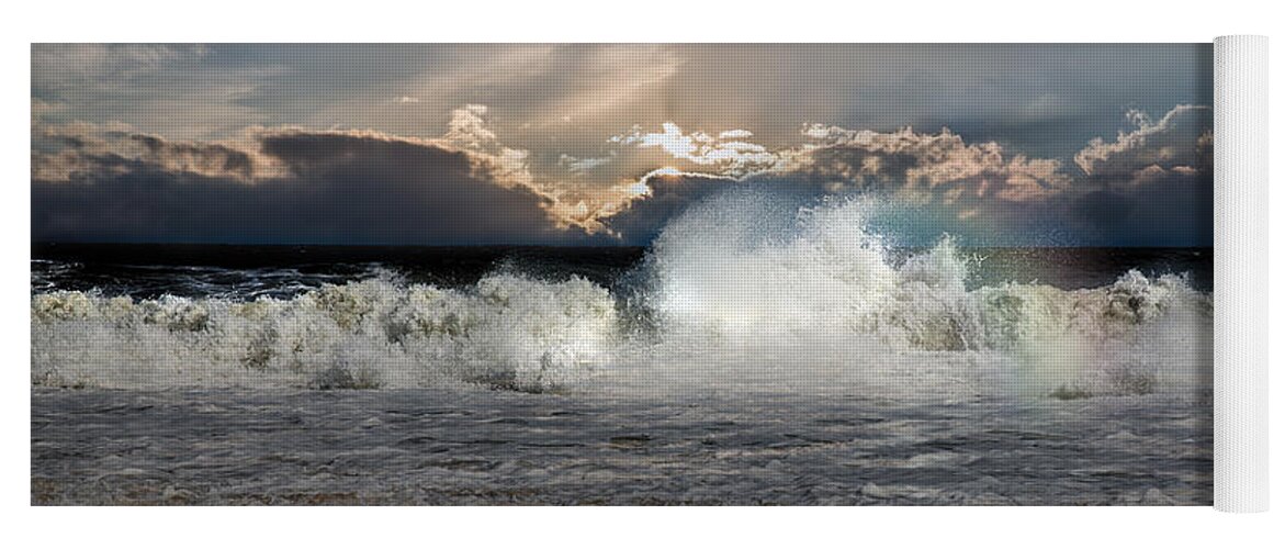 Ocean Yoga Mat featuring the photograph Incoming Tide by John Haldane