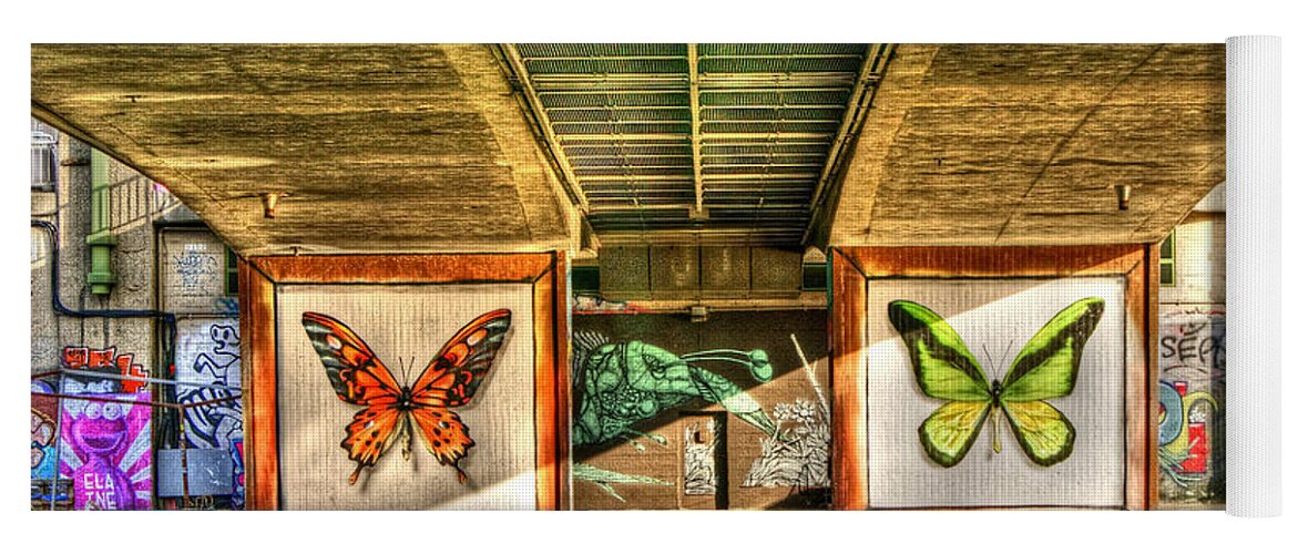 Butterfly Yoga Mat featuring the photograph Inner City Butterflies by David Birchall