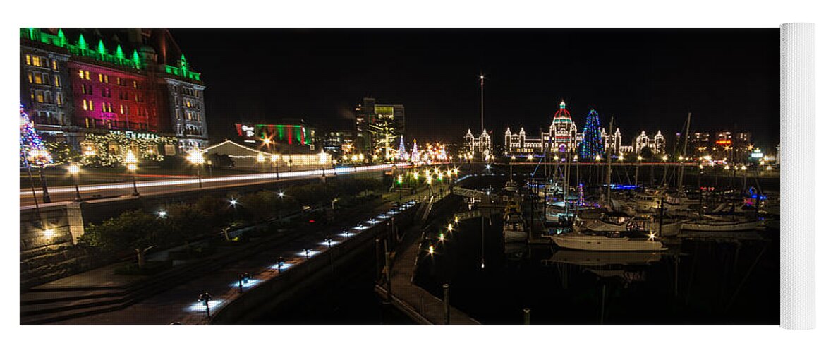 Harbour Yoga Mat featuring the photograph Inner Harbour of Victoria BC by Marilyn Wilson