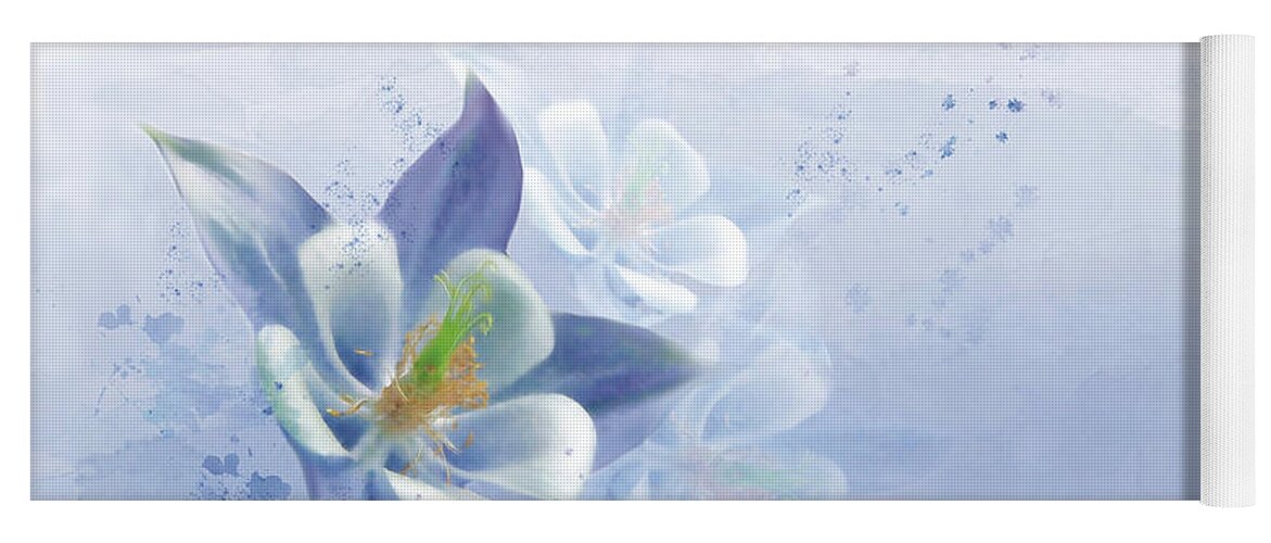 Columbine Flower Yoga Mat featuring the painting Innocence by Colleen Taylor