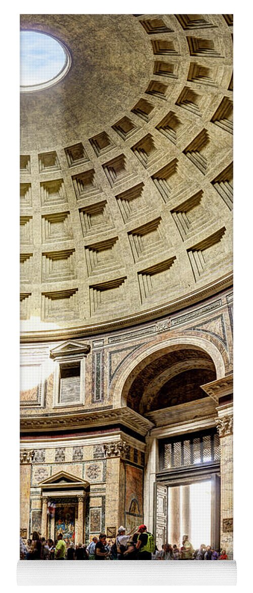Pantheon Yoga Mat featuring the photograph Inside the Pantheon by Weston Westmoreland