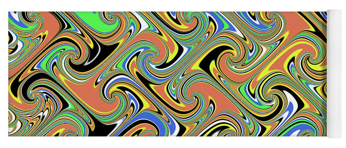 Interesting Curves Abstract Yoga Mat featuring the digital art Interesting Curves Abstract by Tom Janca