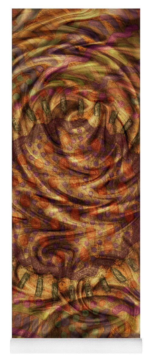 Abstract Experimentalism Yoga Mat featuring the digital art Interior Design by Becky Titus