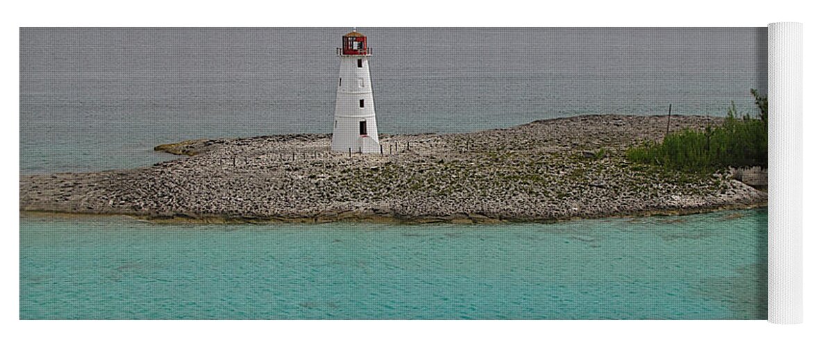 Bahamas Yoga Mat featuring the photograph Island Lighthouse by Kathi Isserman