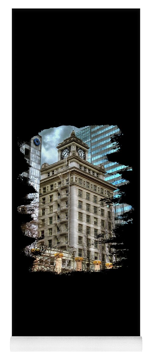 Jackson Tower Portland Yoga Mat featuring the photograph Jackson Tower Portland Oregon by Thom Zehrfeld