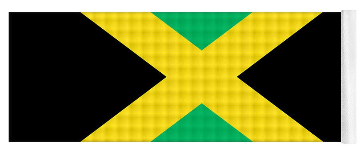 Jamaica Yoga Mat featuring the photograph Jamaican flag by Steev Stamford