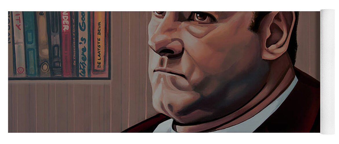 The Sopranos Yoga Mat featuring the painting James Gandolfini Painting by Paul Meijering
