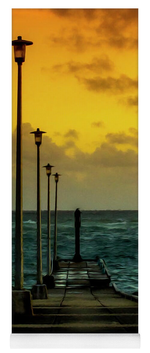 Jetty Yoga Mat featuring the photograph Jetty at sunrise by Stuart Manning