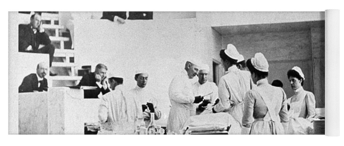 Medical Yoga Mat featuring the photograph John Hopkins Operating Theater, 19031904 by Science Source