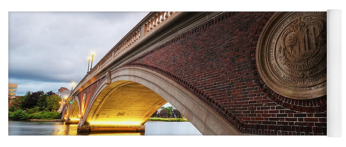 Cambridge Yoga Mat featuring the photograph John Weeks Bridge Charles River Harvard Square Cambridge MA by Toby McGuire