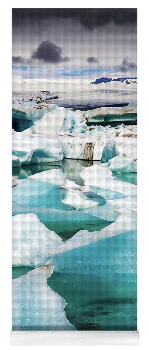 Iceland Yoga Mat featuring the photograph Jokulsarlon Glacier Lagoon Iceland with Icebergs by Matthias Hauser